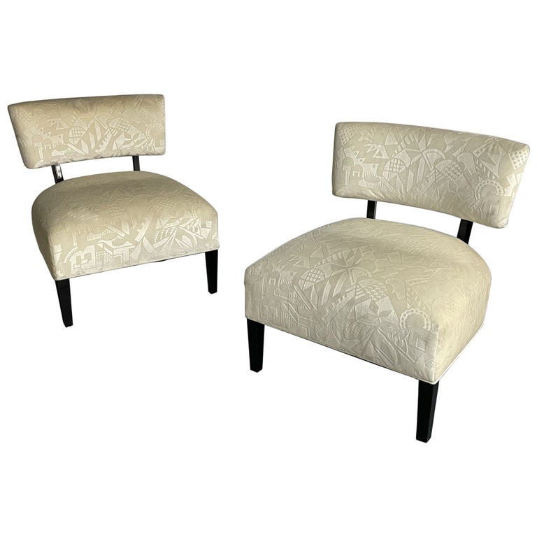 Pair Mid-Century Modern Organic Form Harvey Probber Style Lounge Sli
