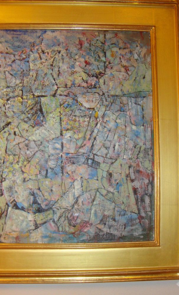 Wesley Lea Oil Painting in Gilt Frame Titled Four Pensive Woman Deep Dreams