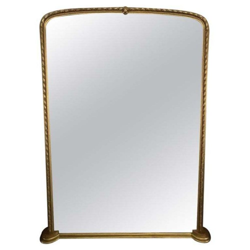 A 19th Century French Over the Mantle Mirror, Monumental, Standing.