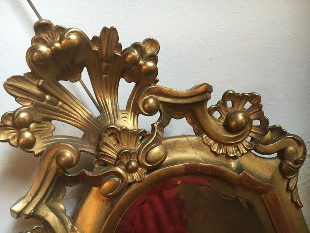 Pair of Italian Gilt Carved Mirrors
