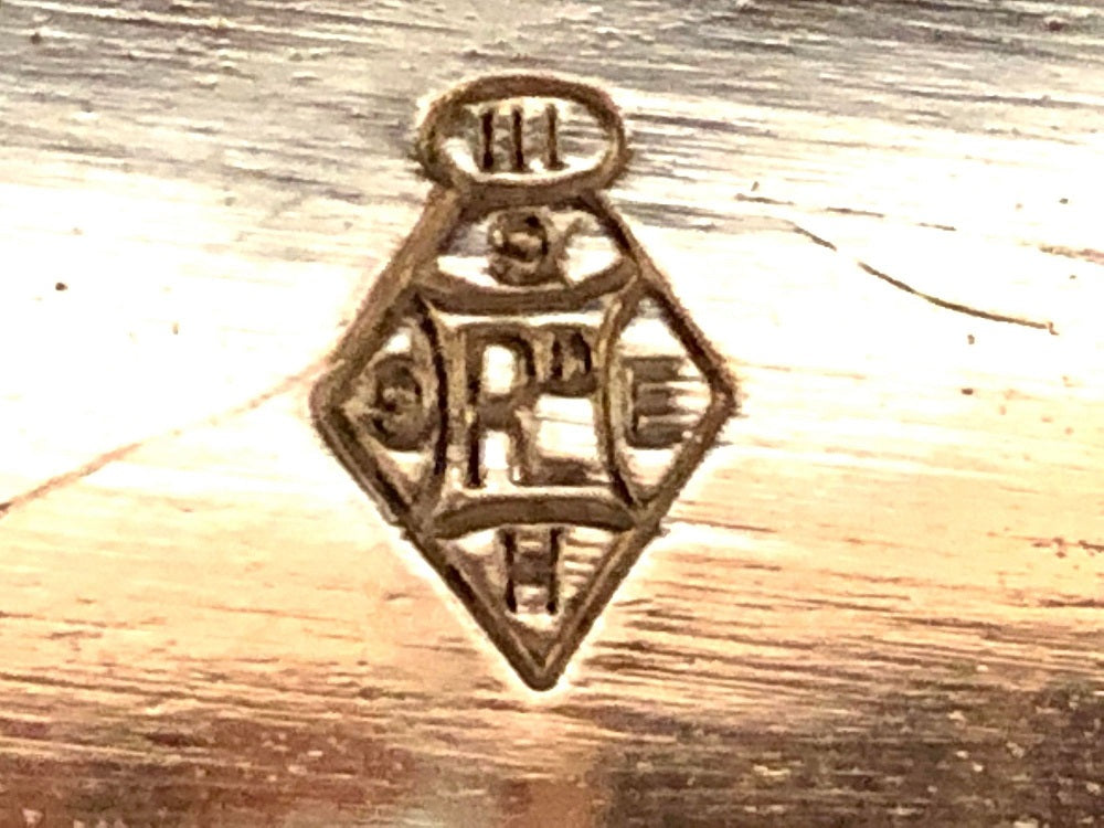 George III Style Silver Plated Oval Center Bowl with Cut Glass Liner