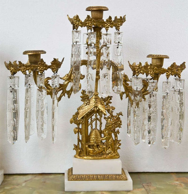 Set of Three French Belle Époque Style Candelabras