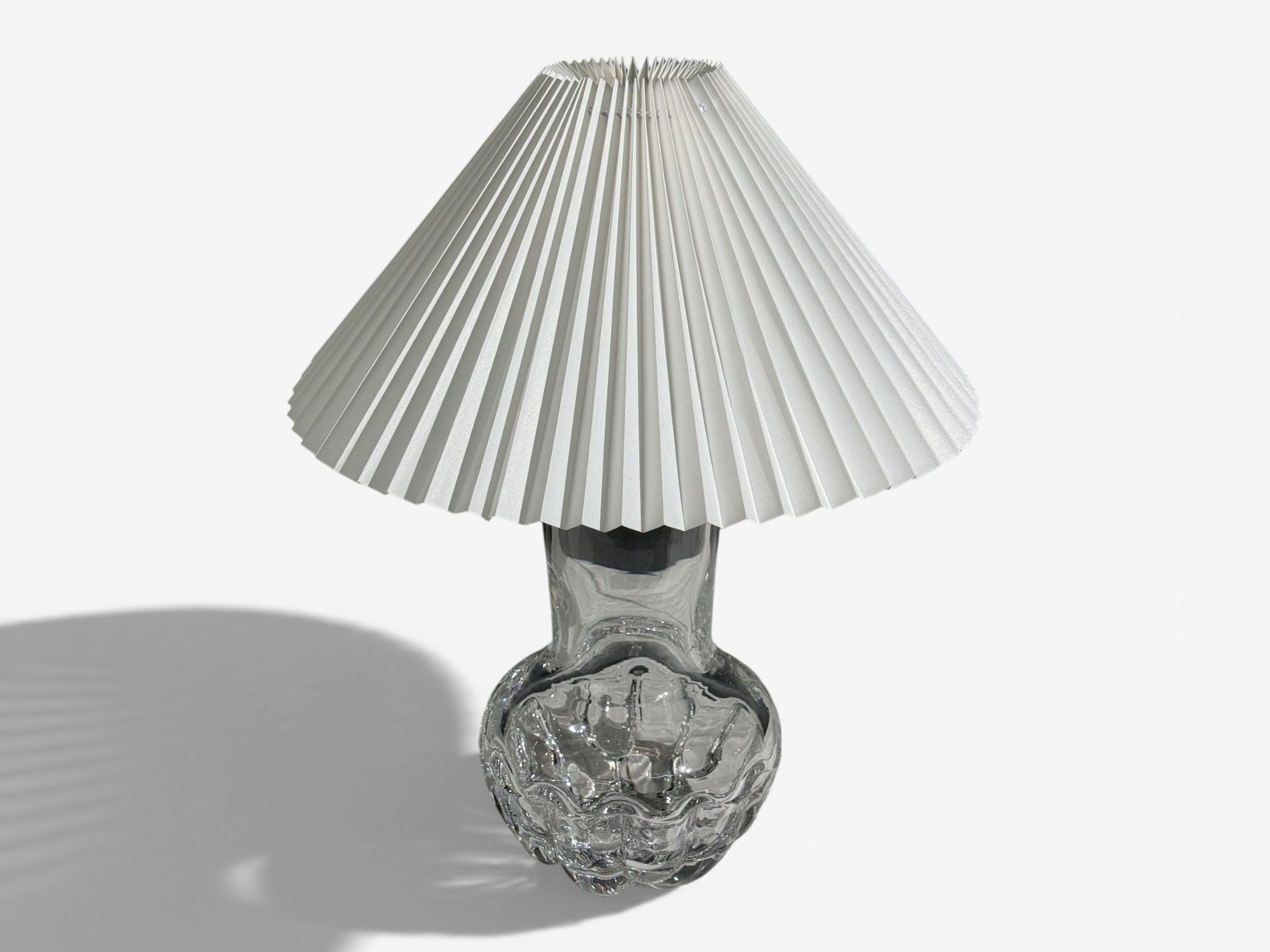 Olle Alberius, Table Lamp, Blown Glass, Chromed Metal, Sweden, 1970s