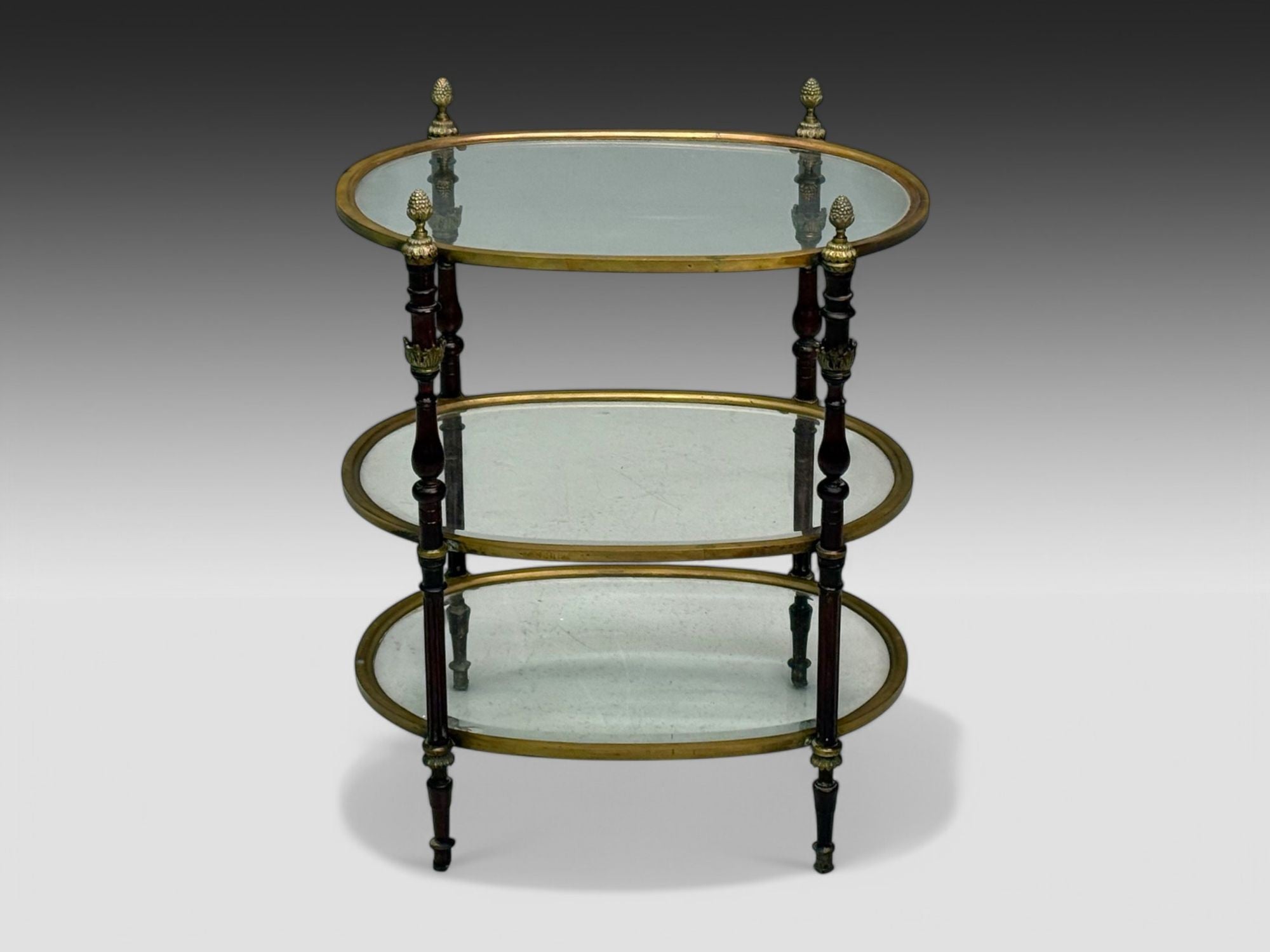 Maison Baguès Style, Hollywood Regency, Bronze, Small Étagère, France, 1940s