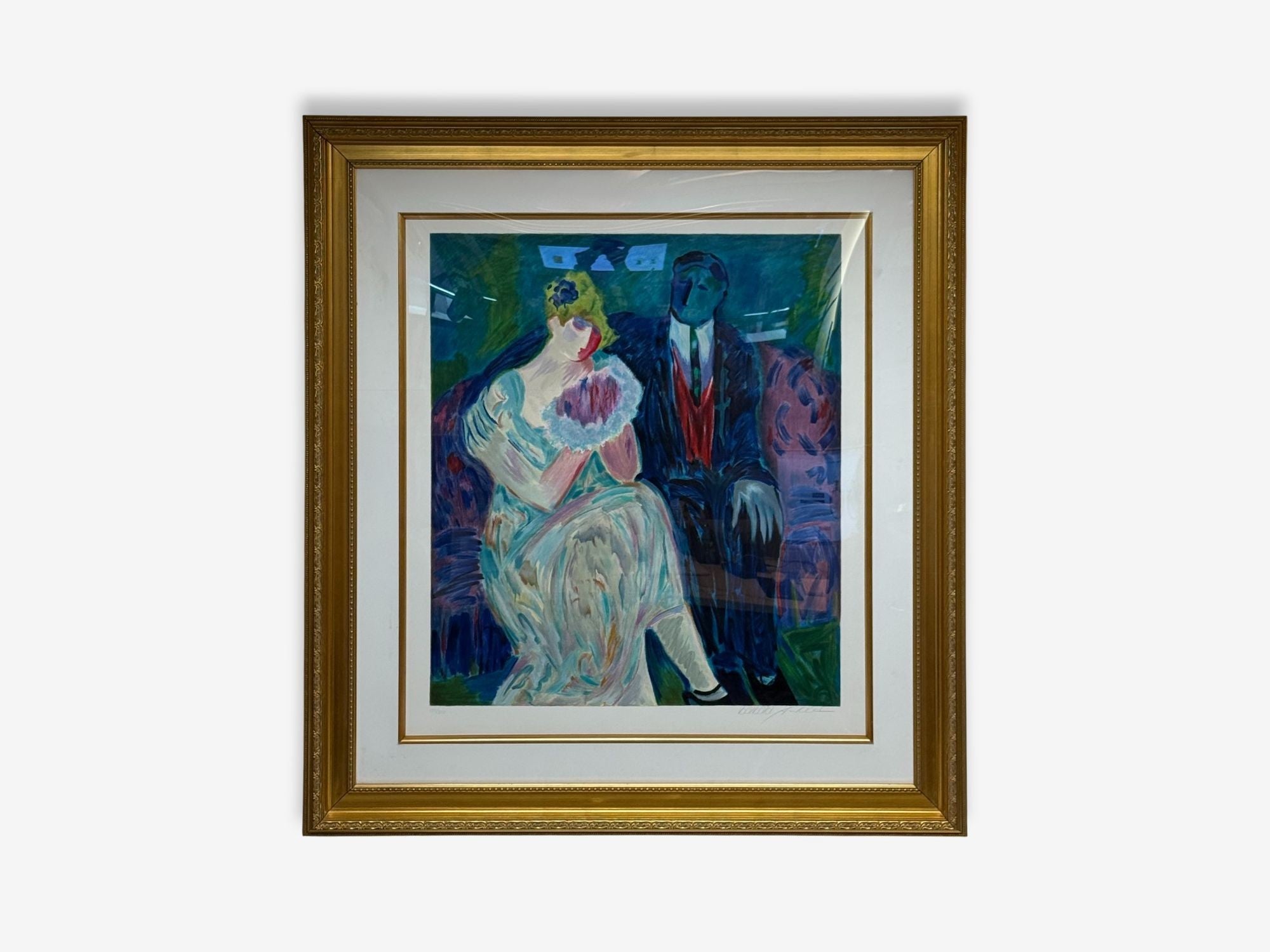 Barbara Wood, Art Deco, Monumental Oil on Paper, USA, 20th c.