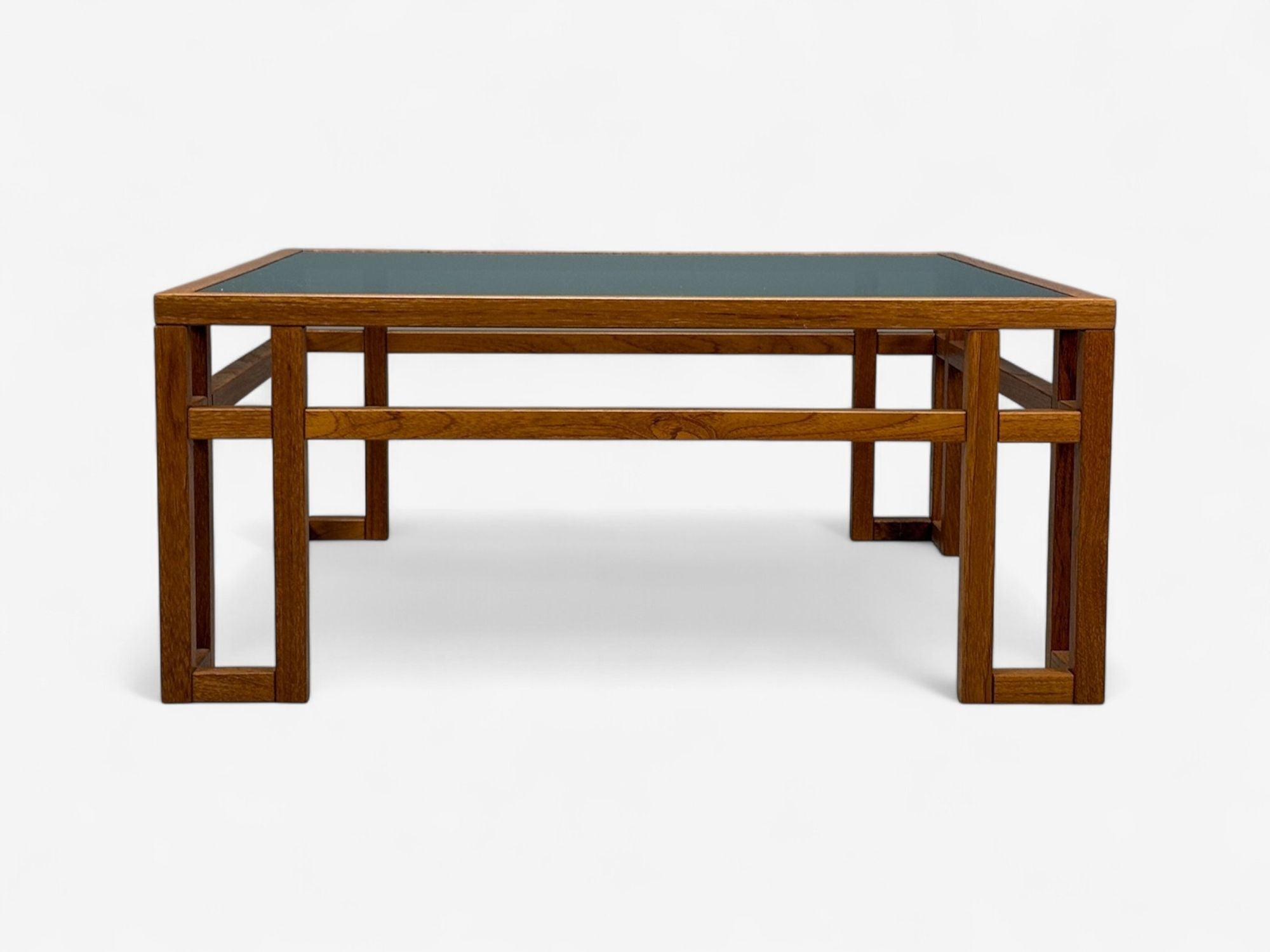 Danish Modern, Teak, Glass, Square Coffee Table, Denmark, 1960s