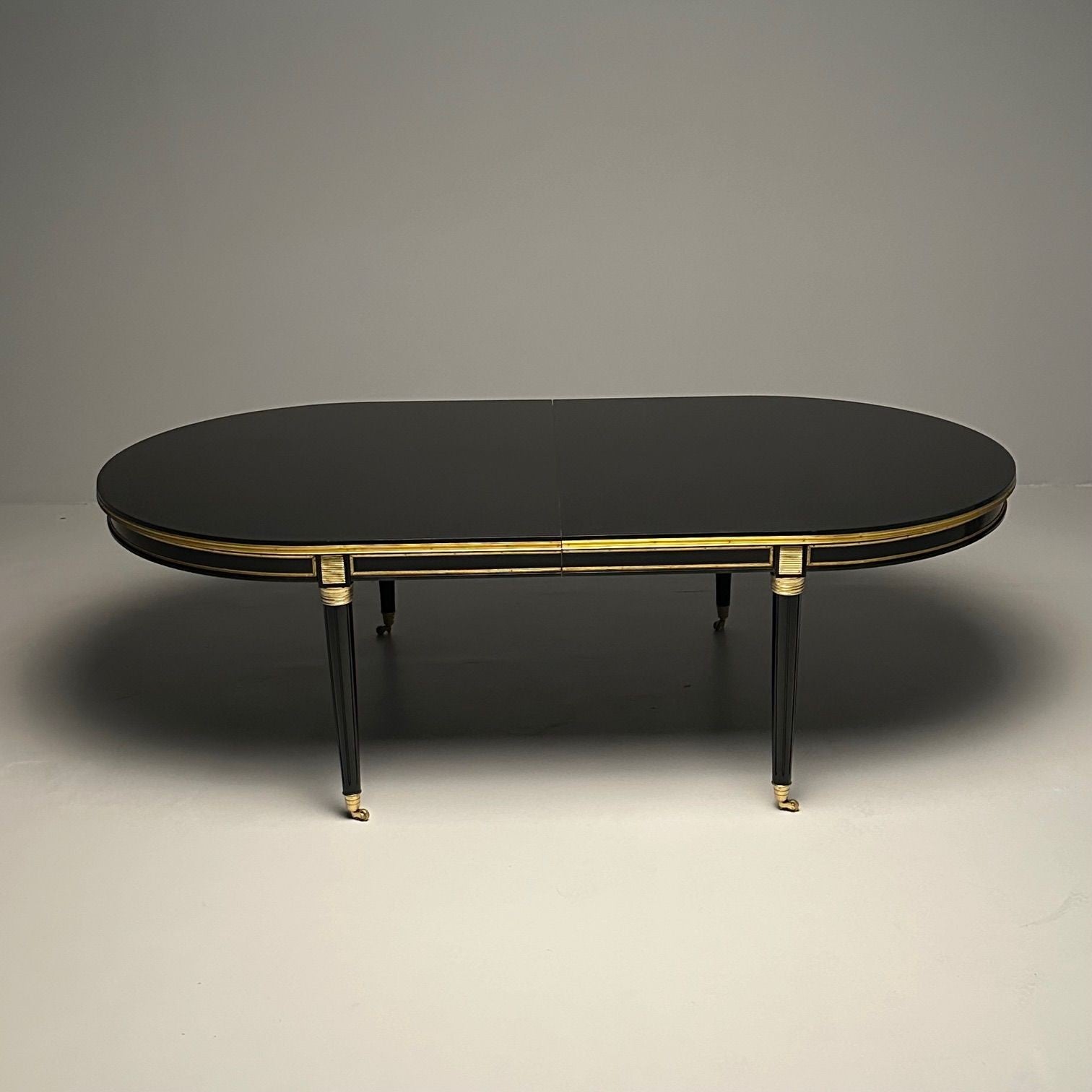 Monumental Louis XVI Hollywood Regency Dining Table, 15 Feet, Bronze Mounted