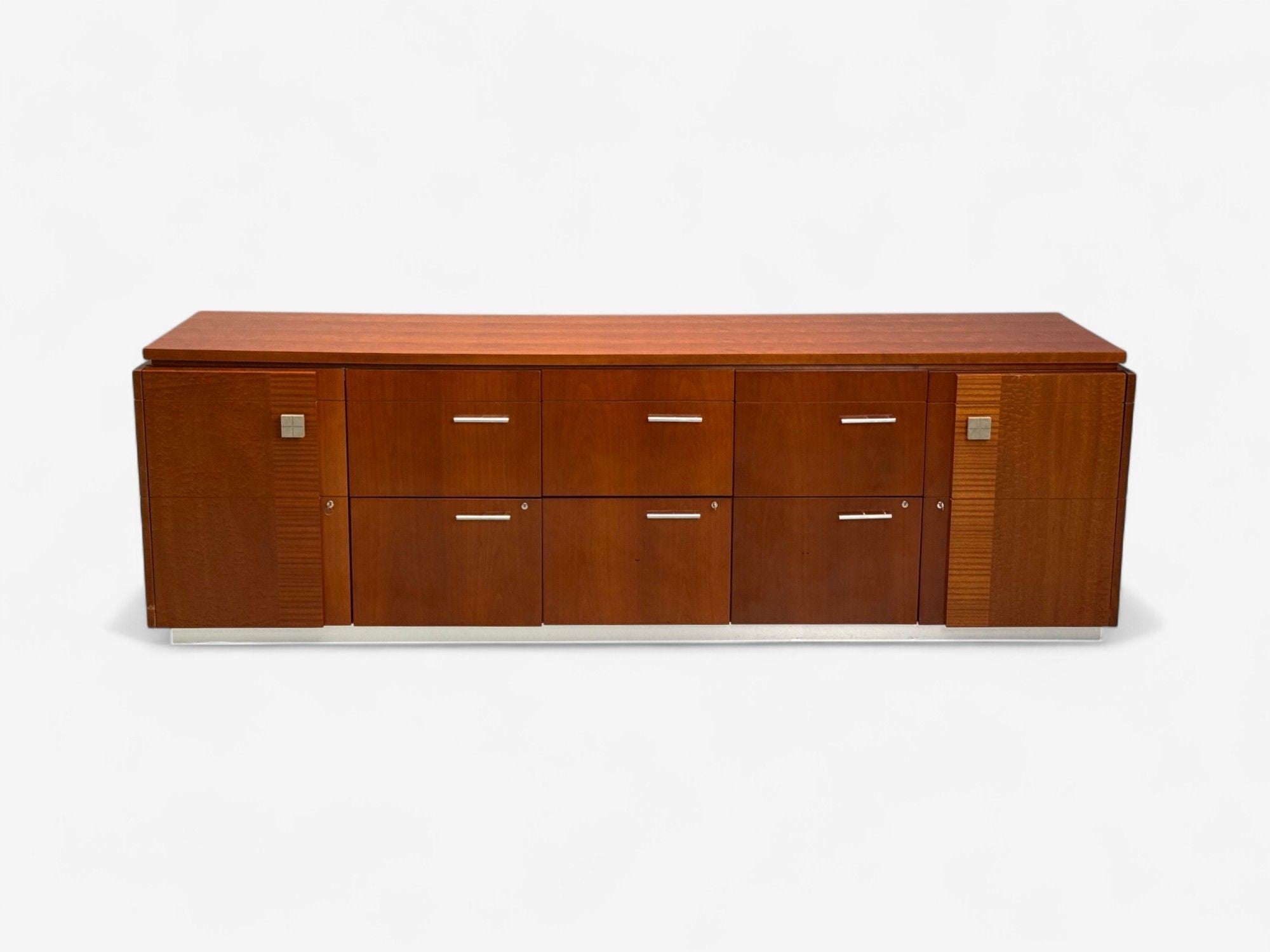 Steelcase, Cherrywood, Steel, Sideboard, USA, 2000s