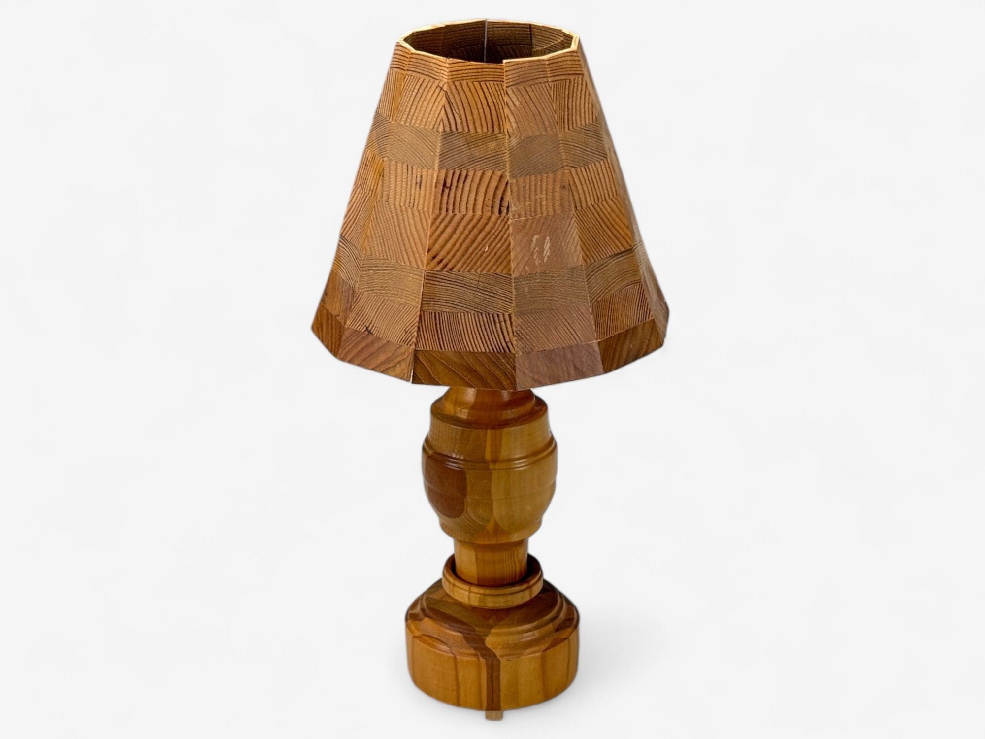 Swedish Modern, Pine, Table Lamp, Sweden, 1960s