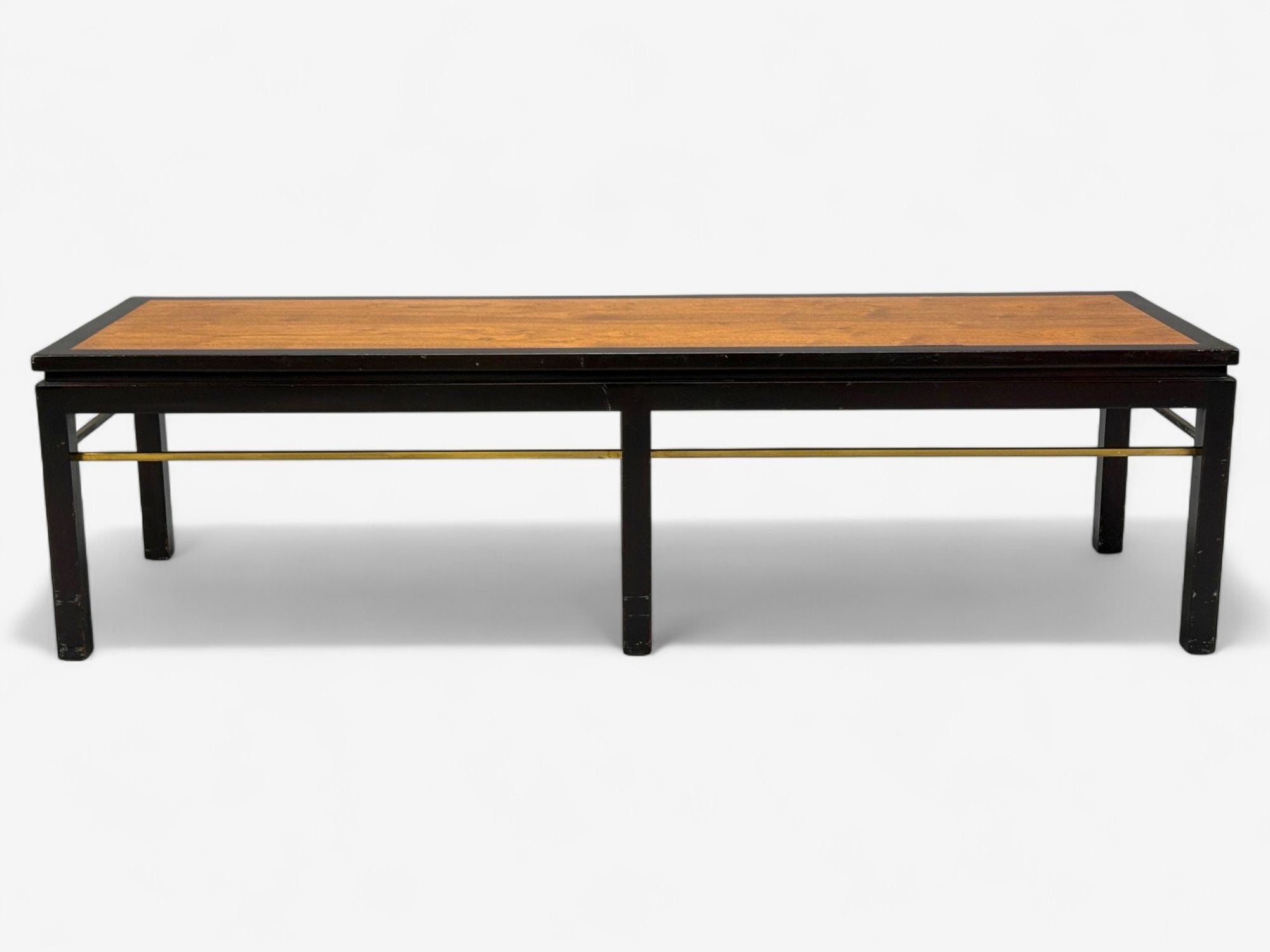 Edward Wormley, Mahogany, Ebonized Wood, Brass, Coffee Table, USA, 1960s