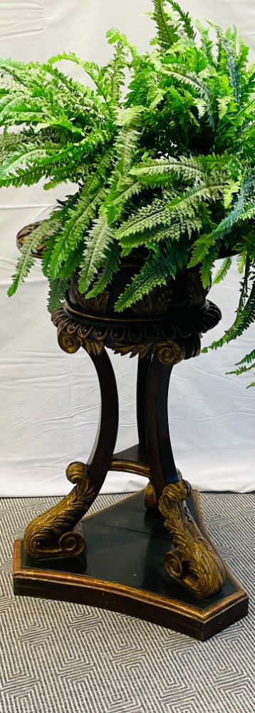 Georgian Gilt Wood Planter, Jardinière, Ebony and Gilt Design