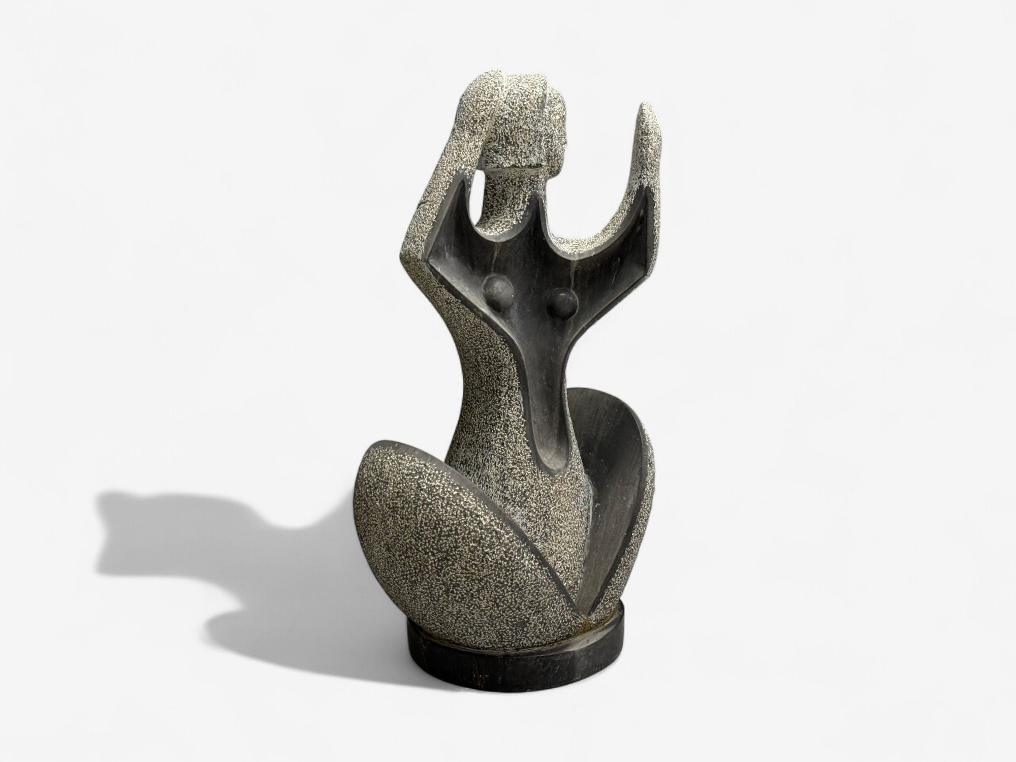 Organic Modern, Carved Stone, Nude Female Figure, USA, 1960s