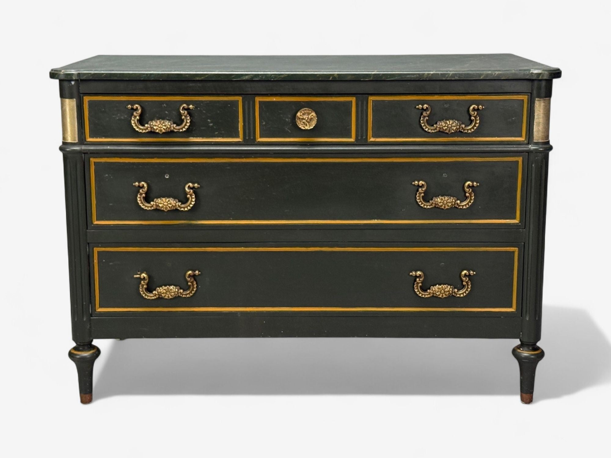 Jacques Bodart, Louis XVI Style, Green Painted Commode, USA, 1960s