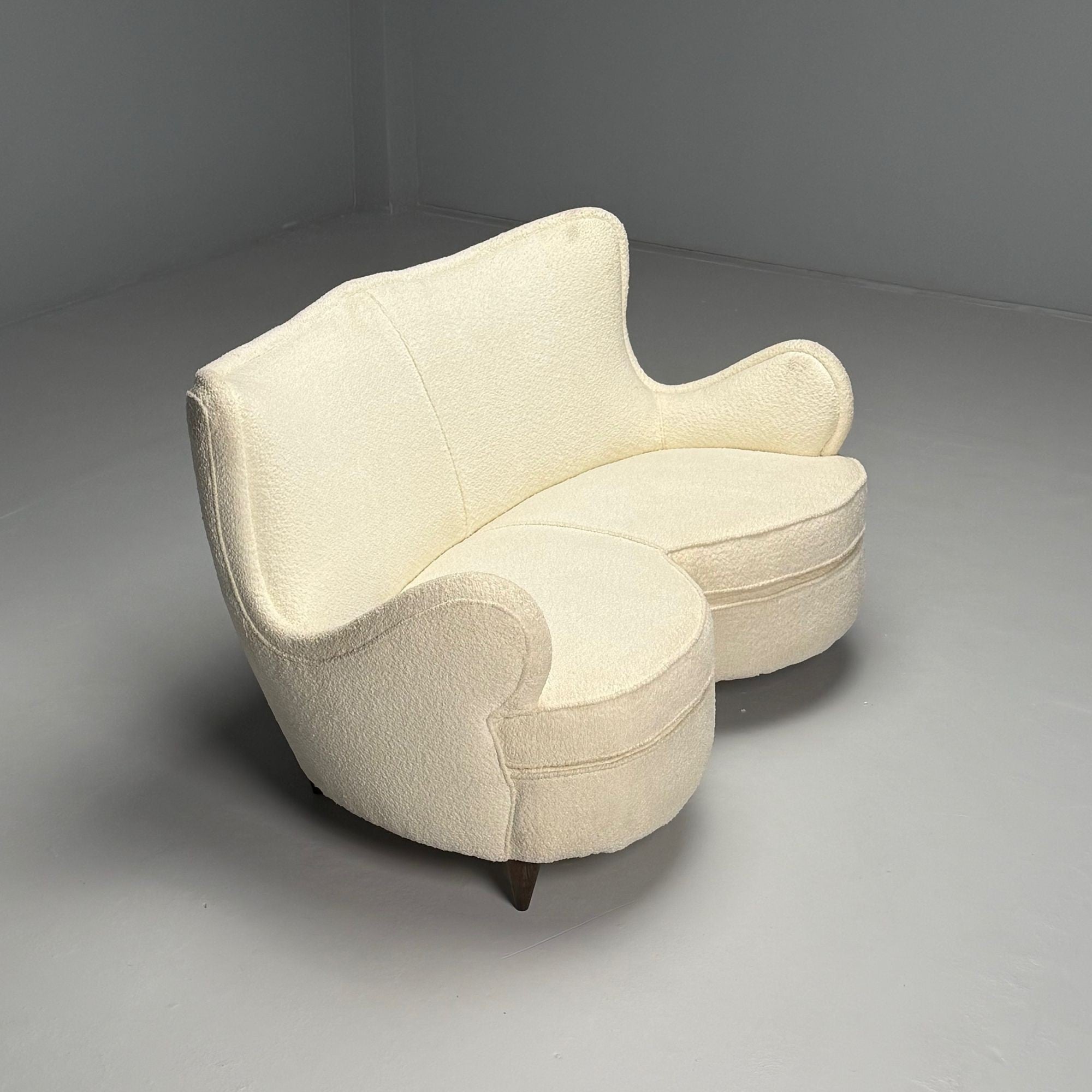 Osvaldo Borsani Attribution, Heart Sofa, Italian Mid-Century Modern, 1950s