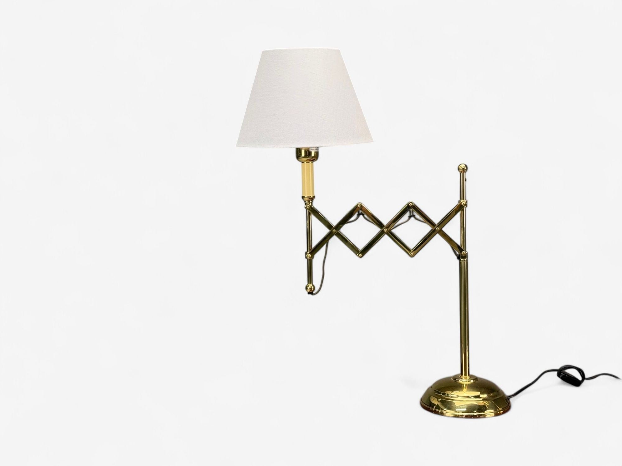 American Modern, Polished Brass, Adjustable Table Lamps, USA, 1980s