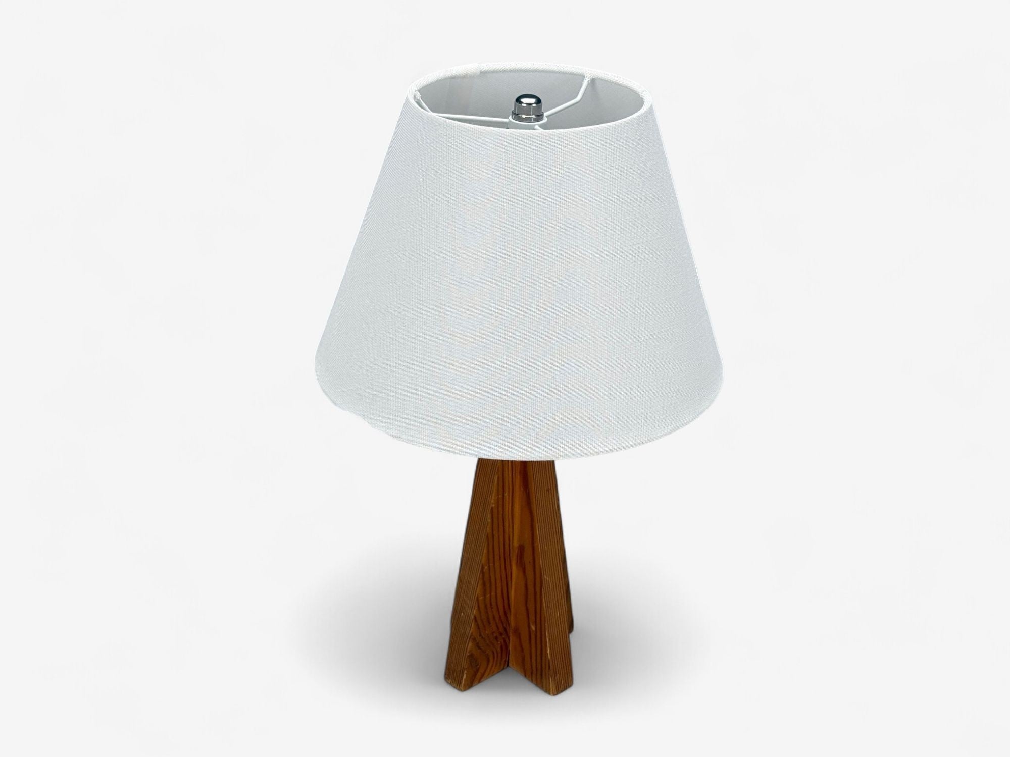 Swedish Modern, Pine, Table Lamp, Sweden, 1970s