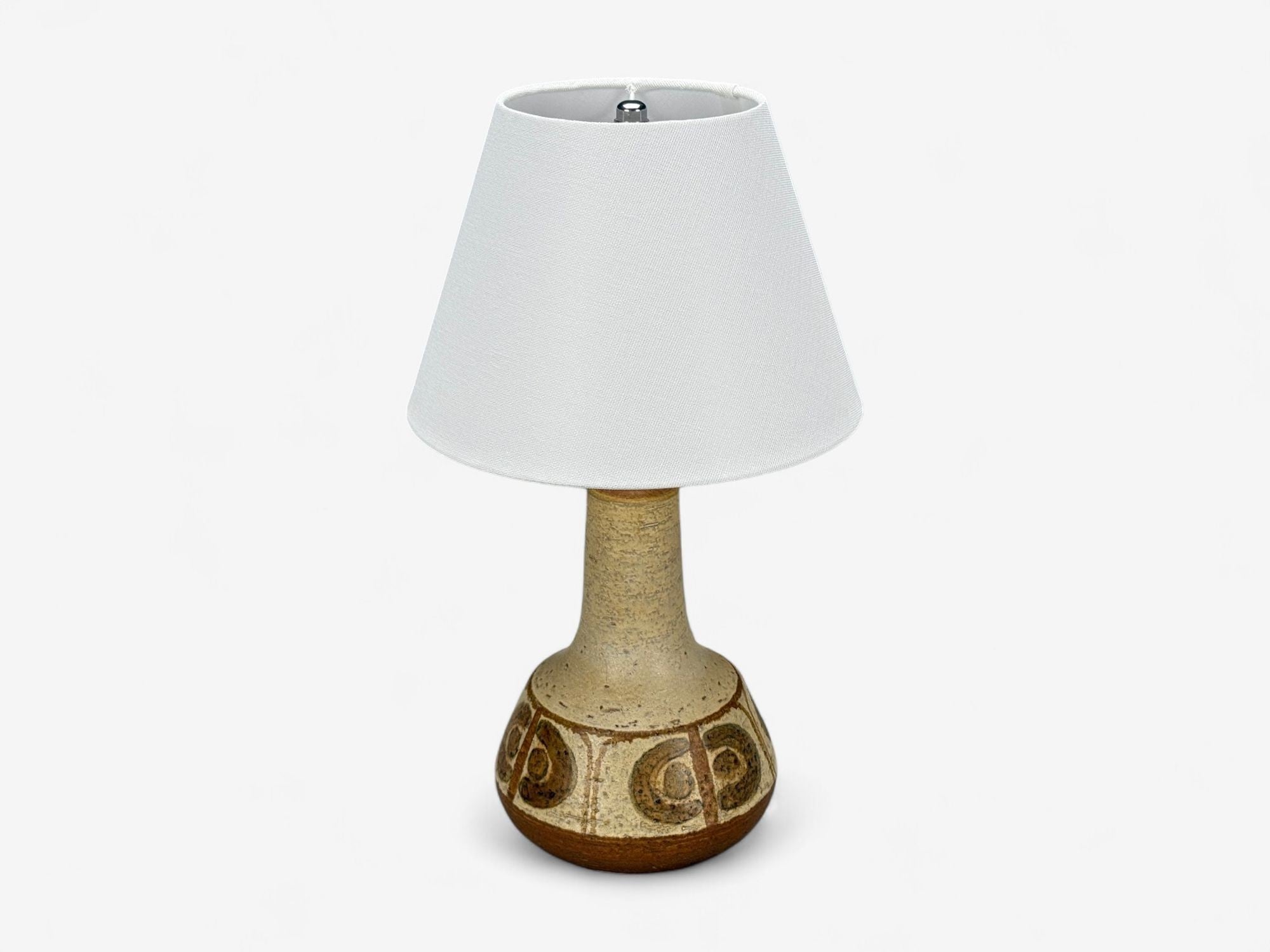 Svend Aage Jensen, Søholm, Beige Ceramic, Table Lamp, Denmark, 1970s