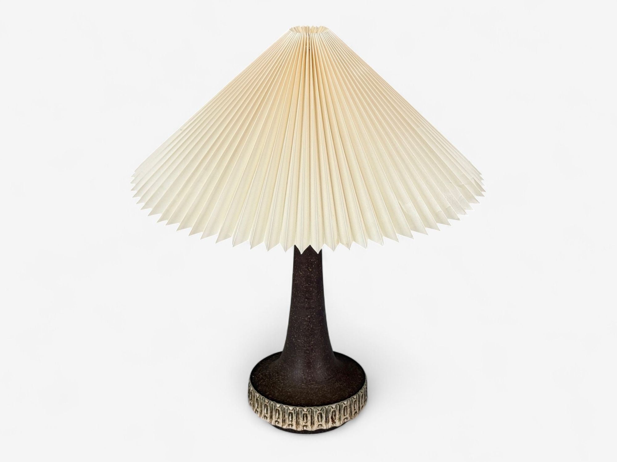 Michael Andersen & Søn, Brown Stoneware, Large Table Lamp, Denmark, 1960s