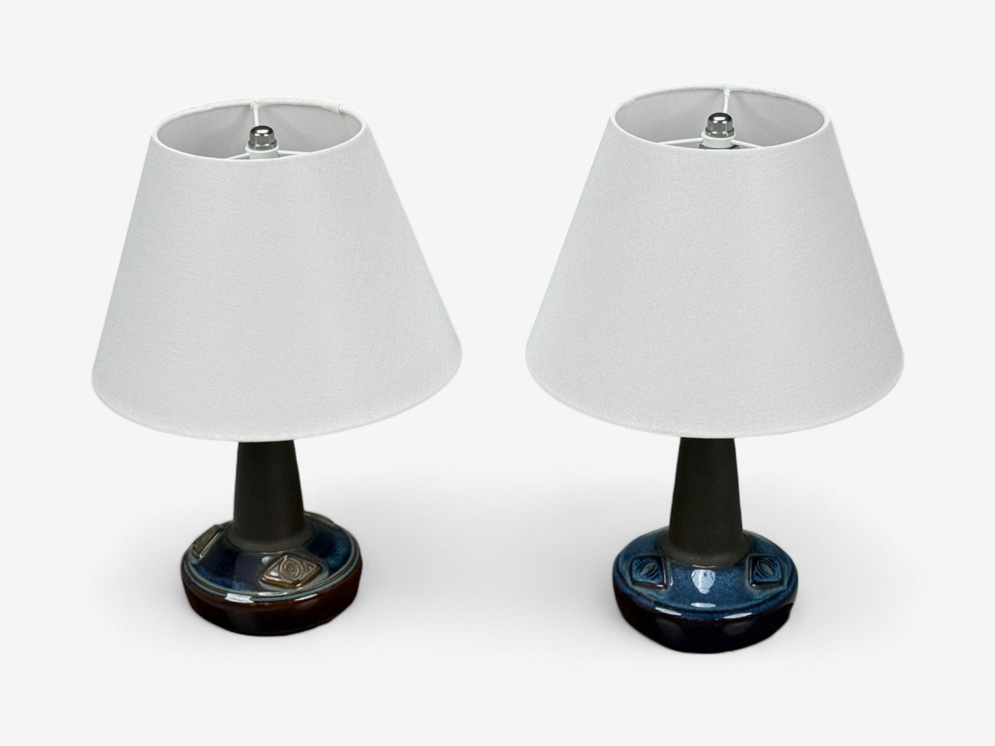 Søholm Stentøj, Glazed Stoneware, Table Lamps, Denmark, 1970s