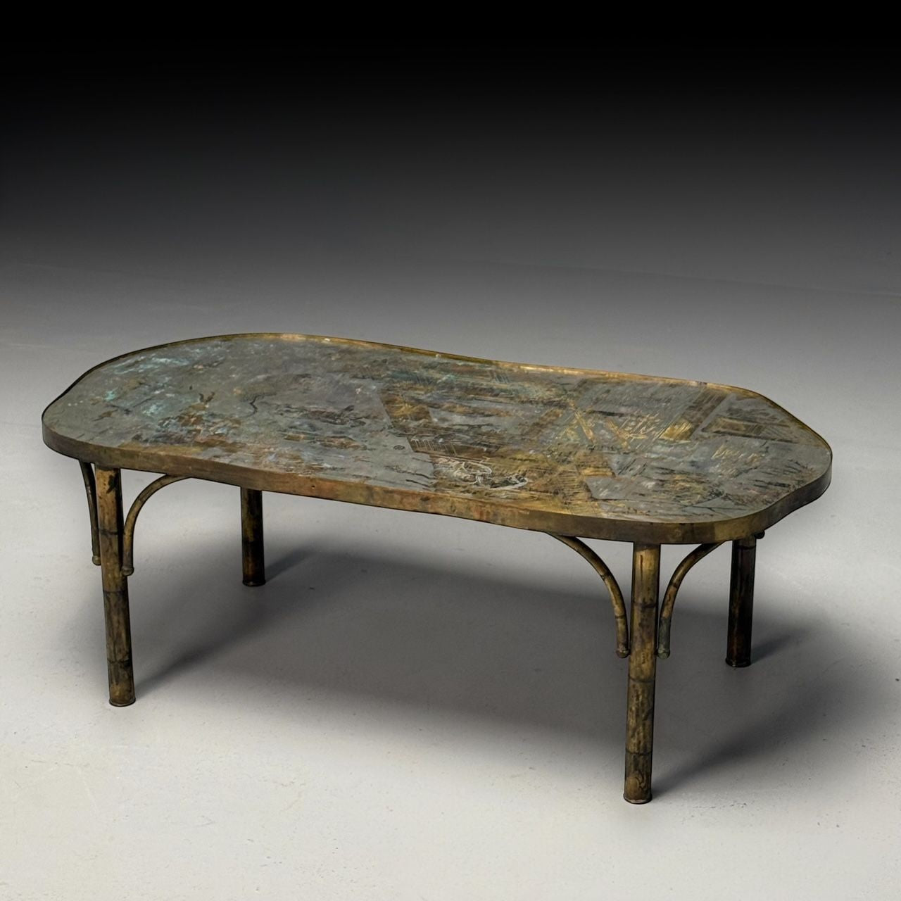 Philip and Kelvin LaVerne, Mid-Century Modern, Chan 140 Coffee Table, Bronze