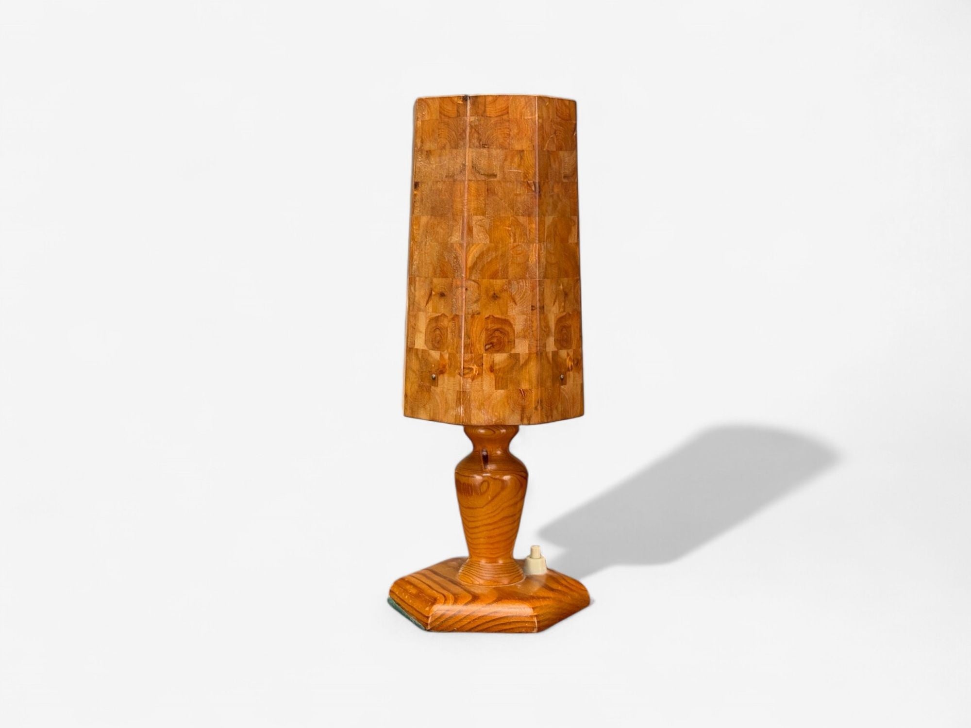 Swedish Modern, Pine, Marquetry, Table Lamp, Sweden, 1950s