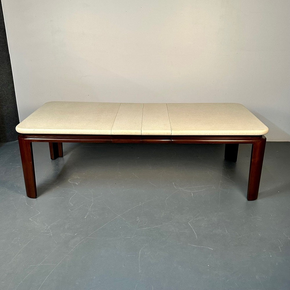 Paul Frankl Mid-Century Modern Cork Top Mahogany Dining Table, Johnson Furniture