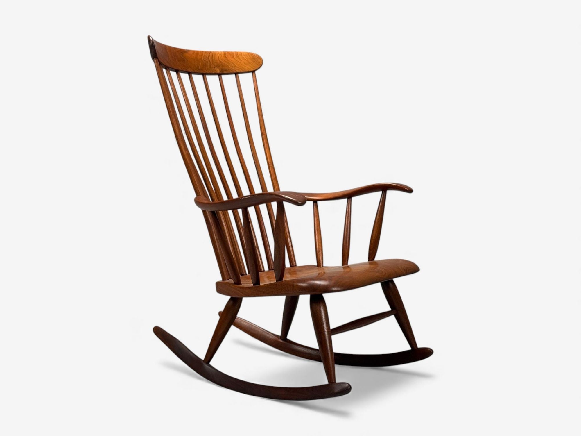 Robert Whitley, American Studio, Teak, Rocking Chair, USA, 1980s