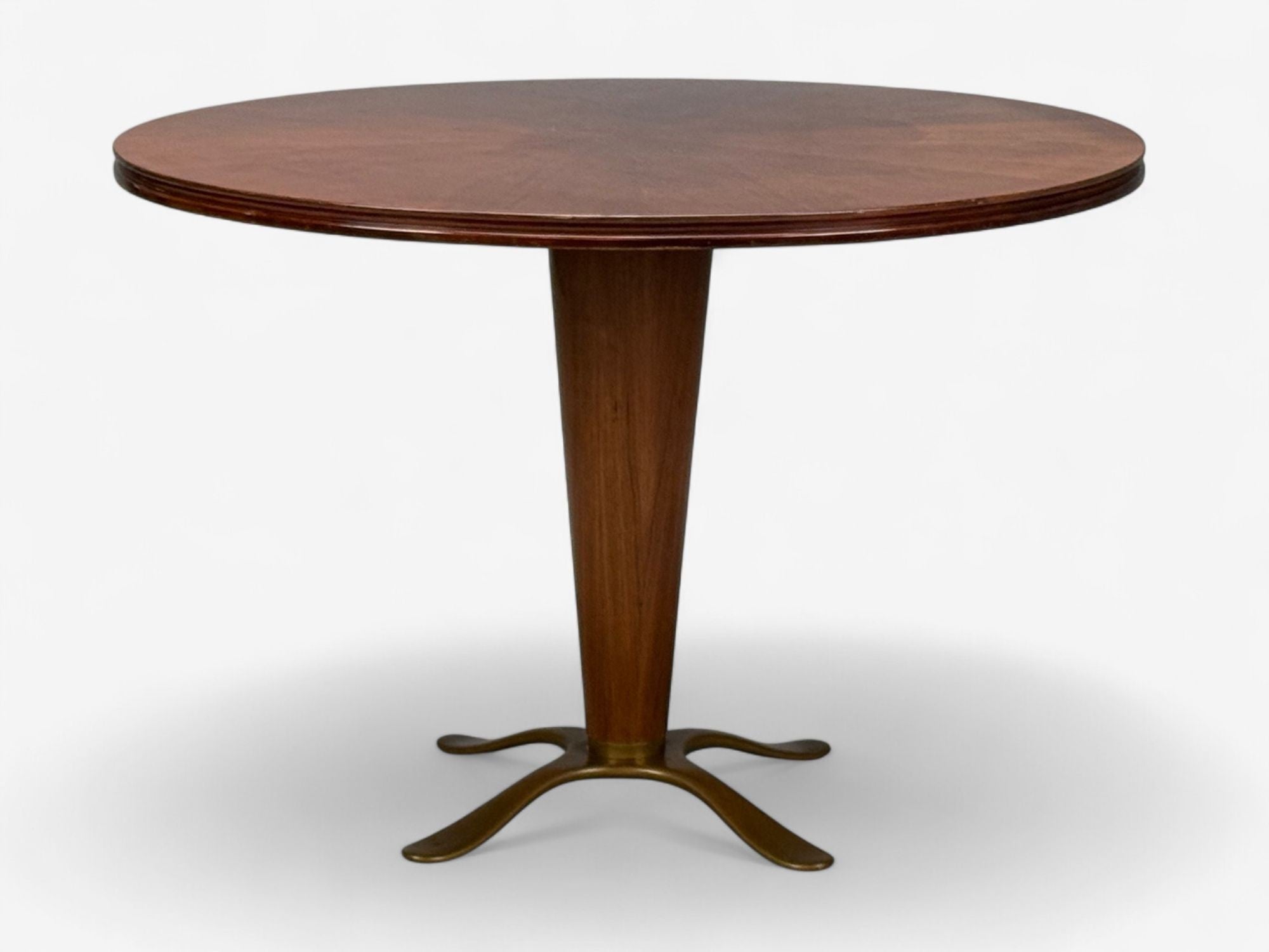 Paolo Buffa, Mahogany, Bronze, Center Table, Italy, 1940s