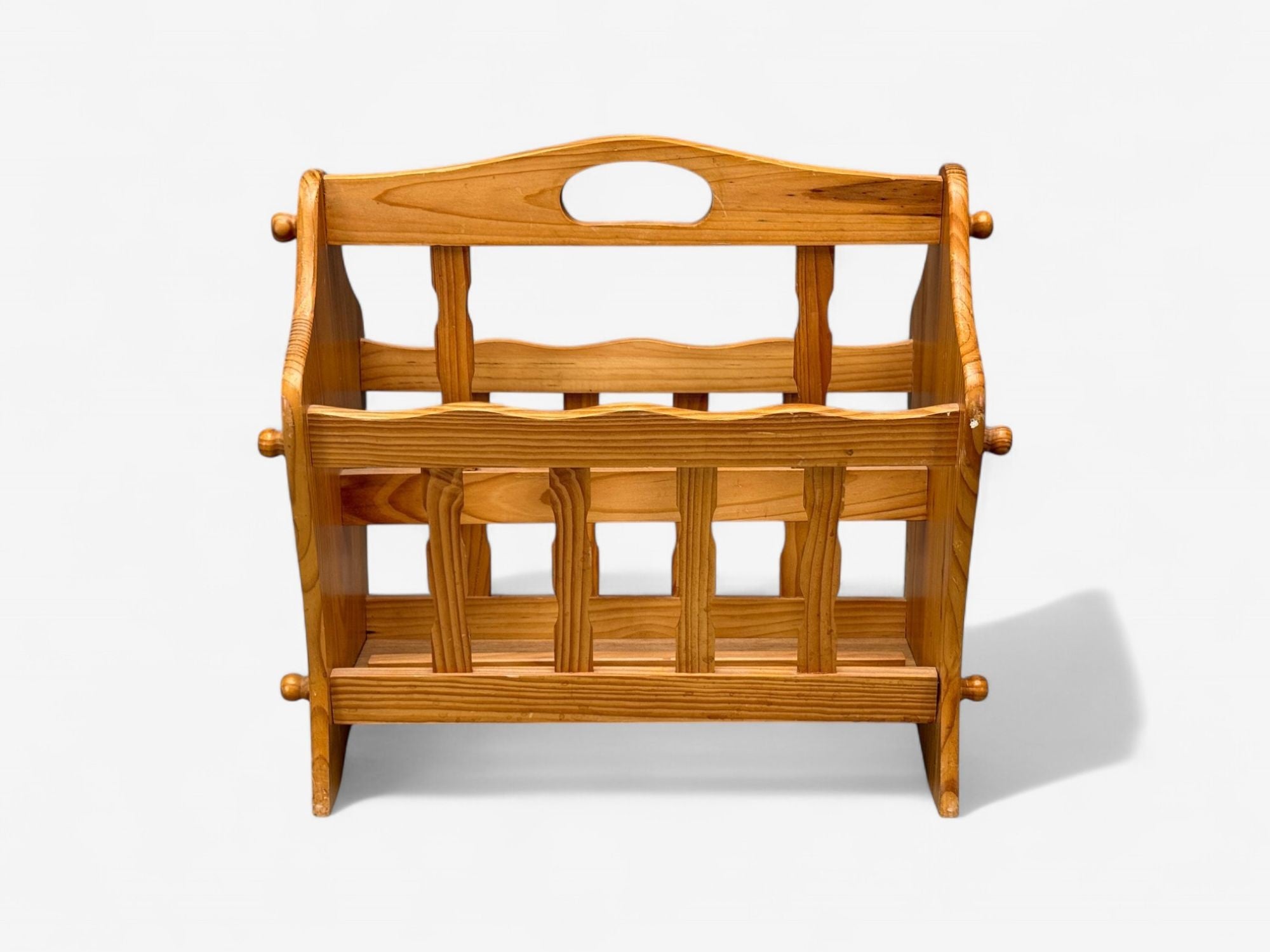 Swedish Modern, Pine, Magazine Rack, Sweden, 1960s