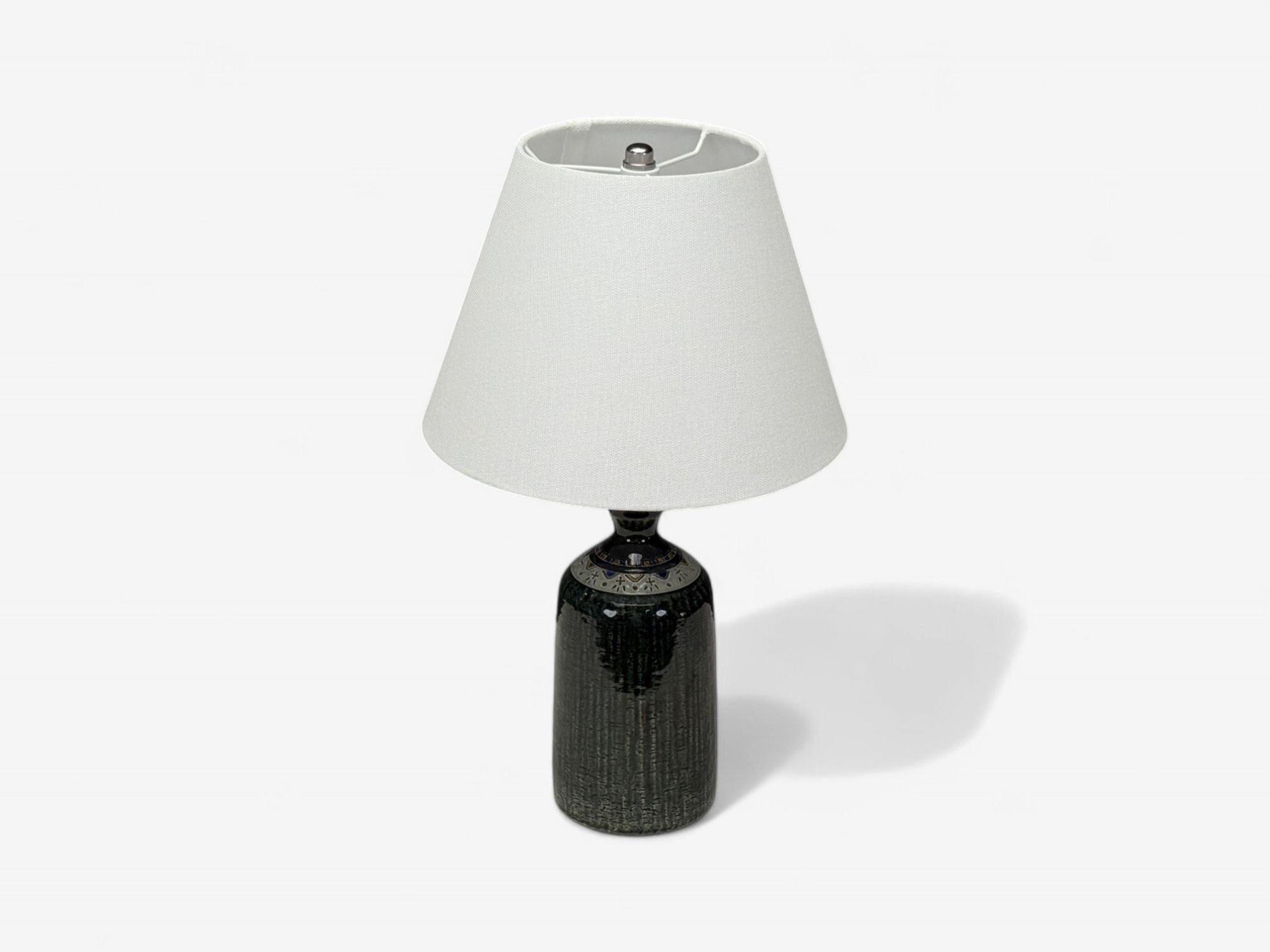 Yngve Blixt, Swedish Modern, Green Stoneware, Table Lamp, Sweden, 1960s