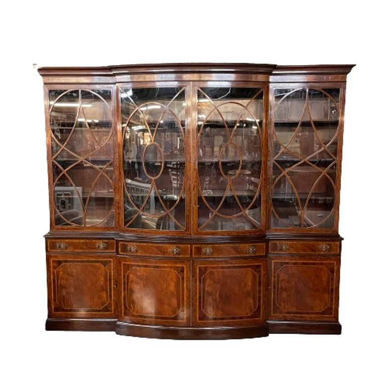 Schmieg & Kotzian, Georgian, Breakfront or Bookcase, Mahogany, Satinwood, 1920s