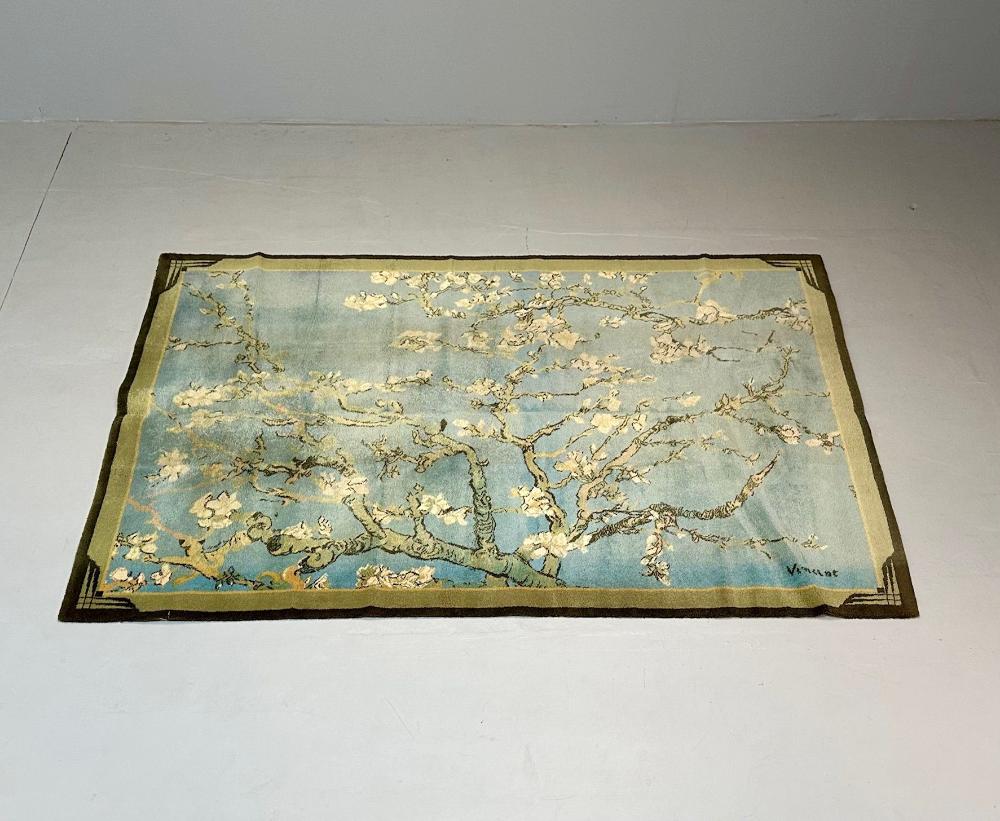 Vincent van Gogh, Ege Art Line, Modern Carpet, Cherry Blossom Rug, Signed