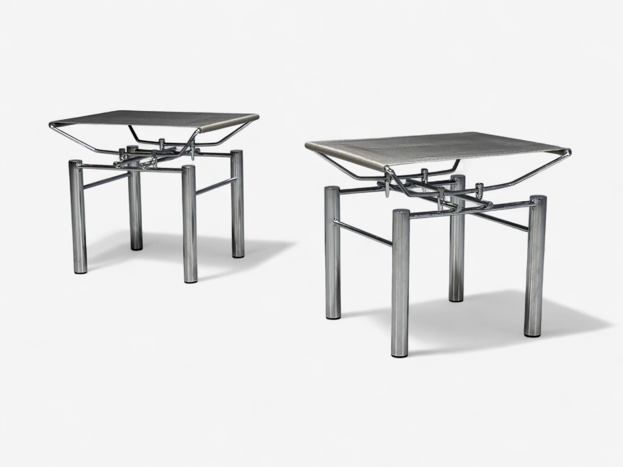 Hans Ullrich Bitsch, Chrome Plated Steel, Aluminum, Stools, Germany, 1980s