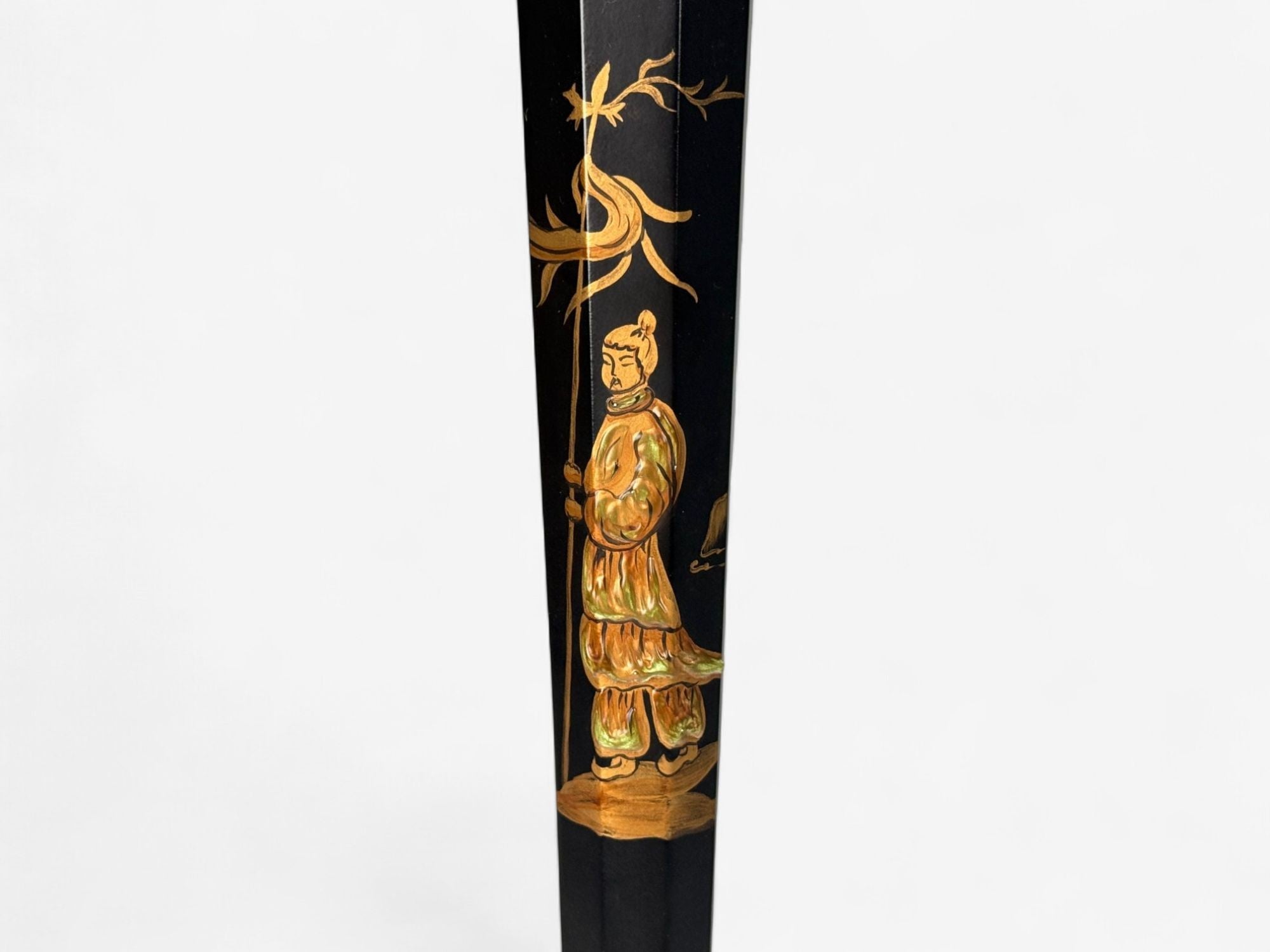 Chinoiserie, Painted Wood, Gilt, Ebonized Table Lamps, USA, 1970s
