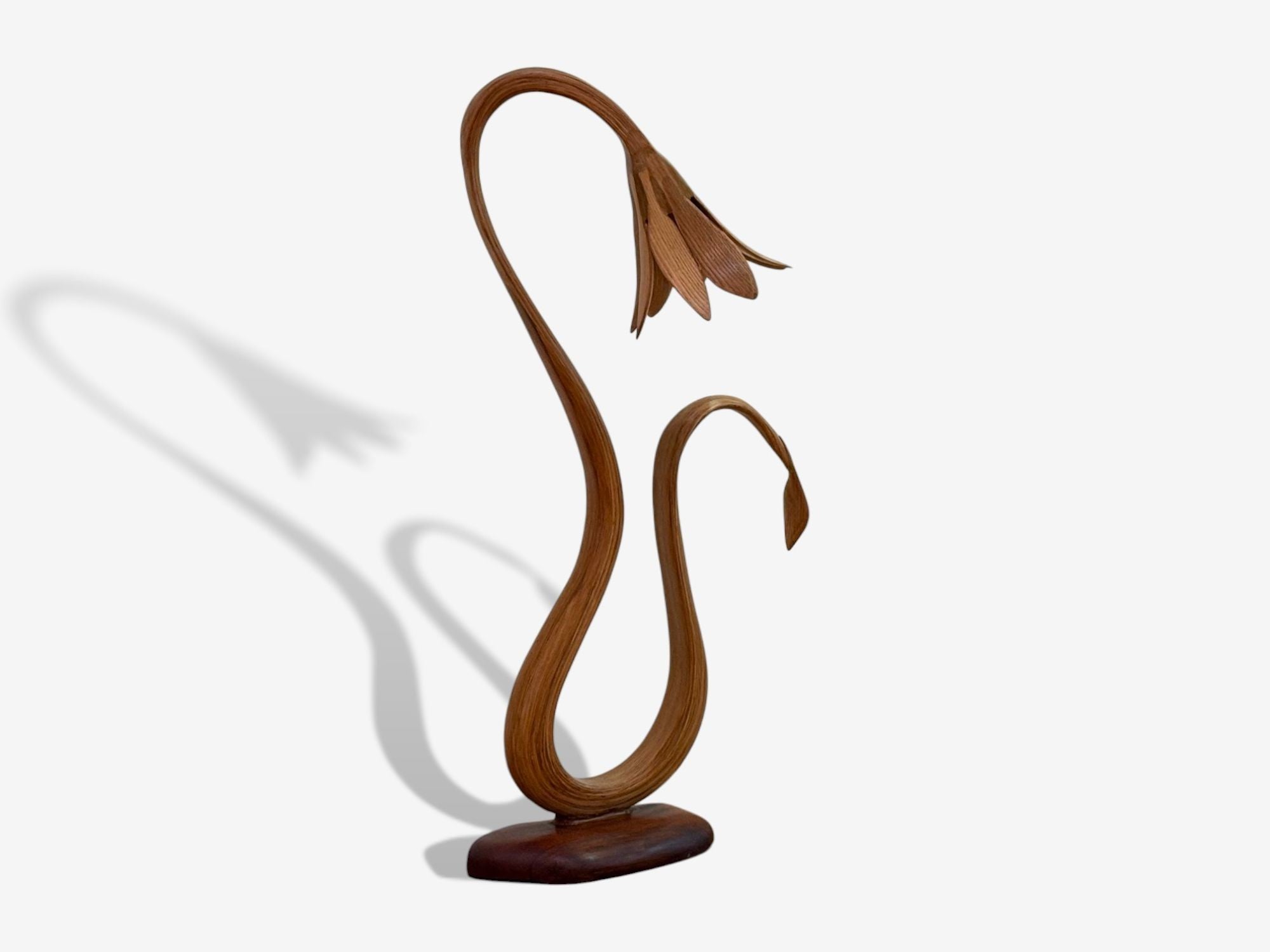 Raka Studio, Contemporary, Organic Modern, Flower Table Lamp, Bentwood, 21st C.
