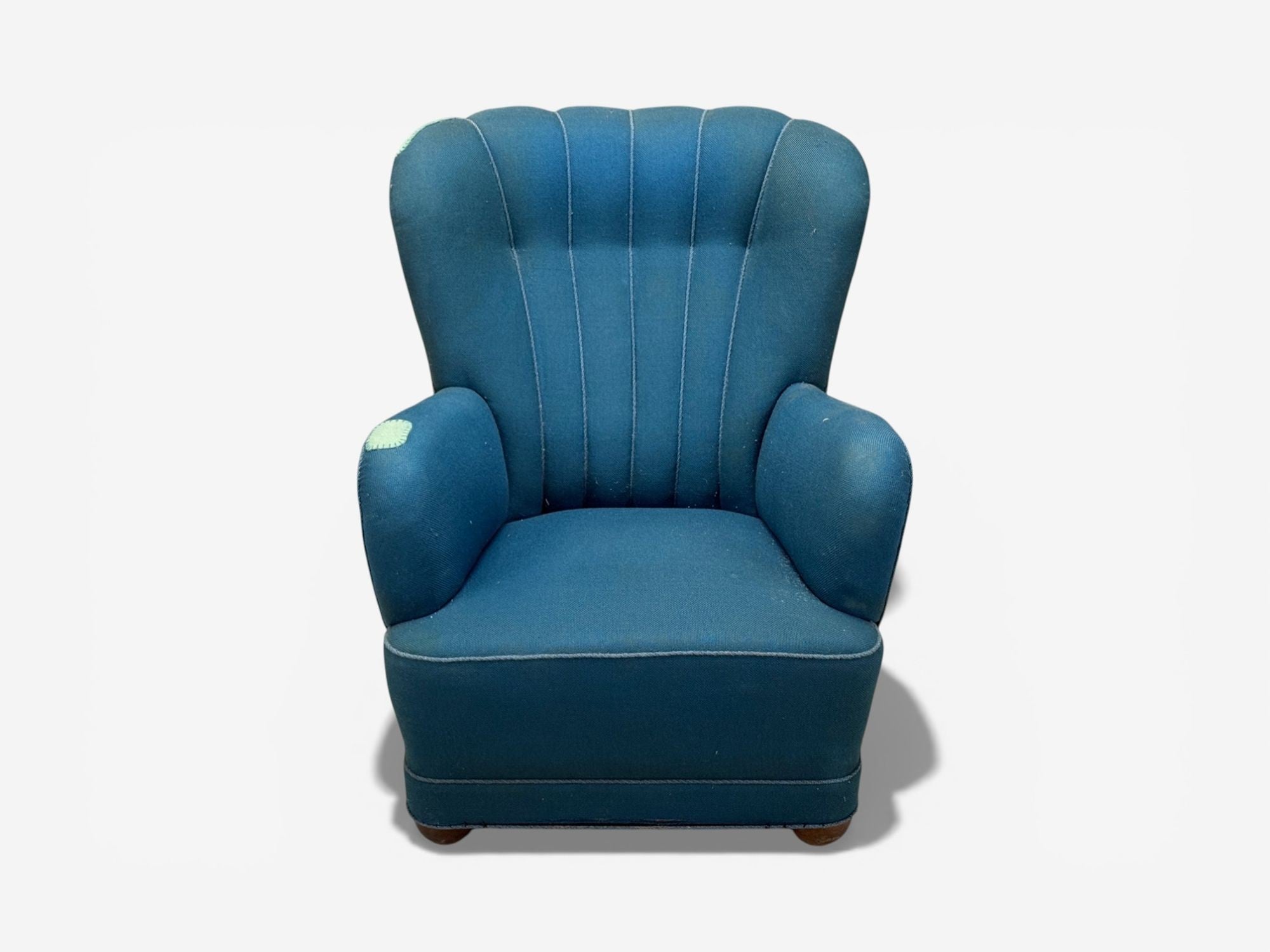 Danish Cabinetmaker, Lounge Chair, Beech, Wool, Denmark, 1930s