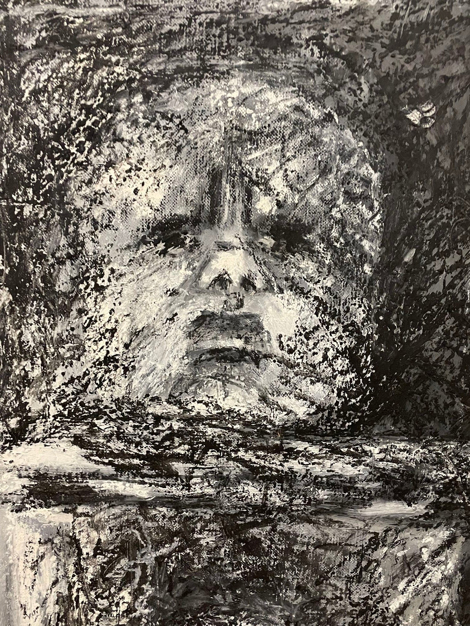 Three Ursula Meyer Mixed Media Works, Signed, Dated, Charcoal, Paint