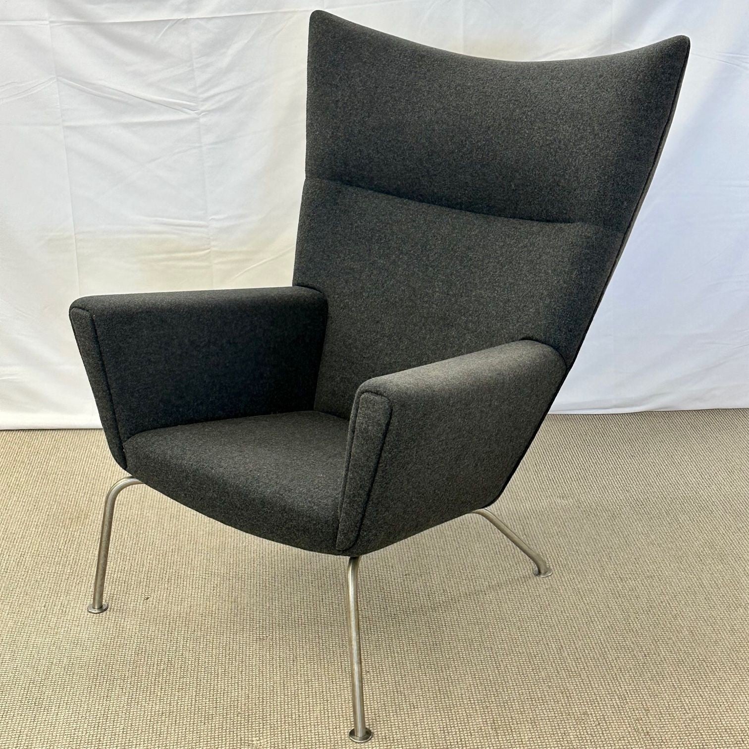 Mid-Century Modern Wing / Lounge Chair by Hans Wegner for Carl Hansen, Labeled