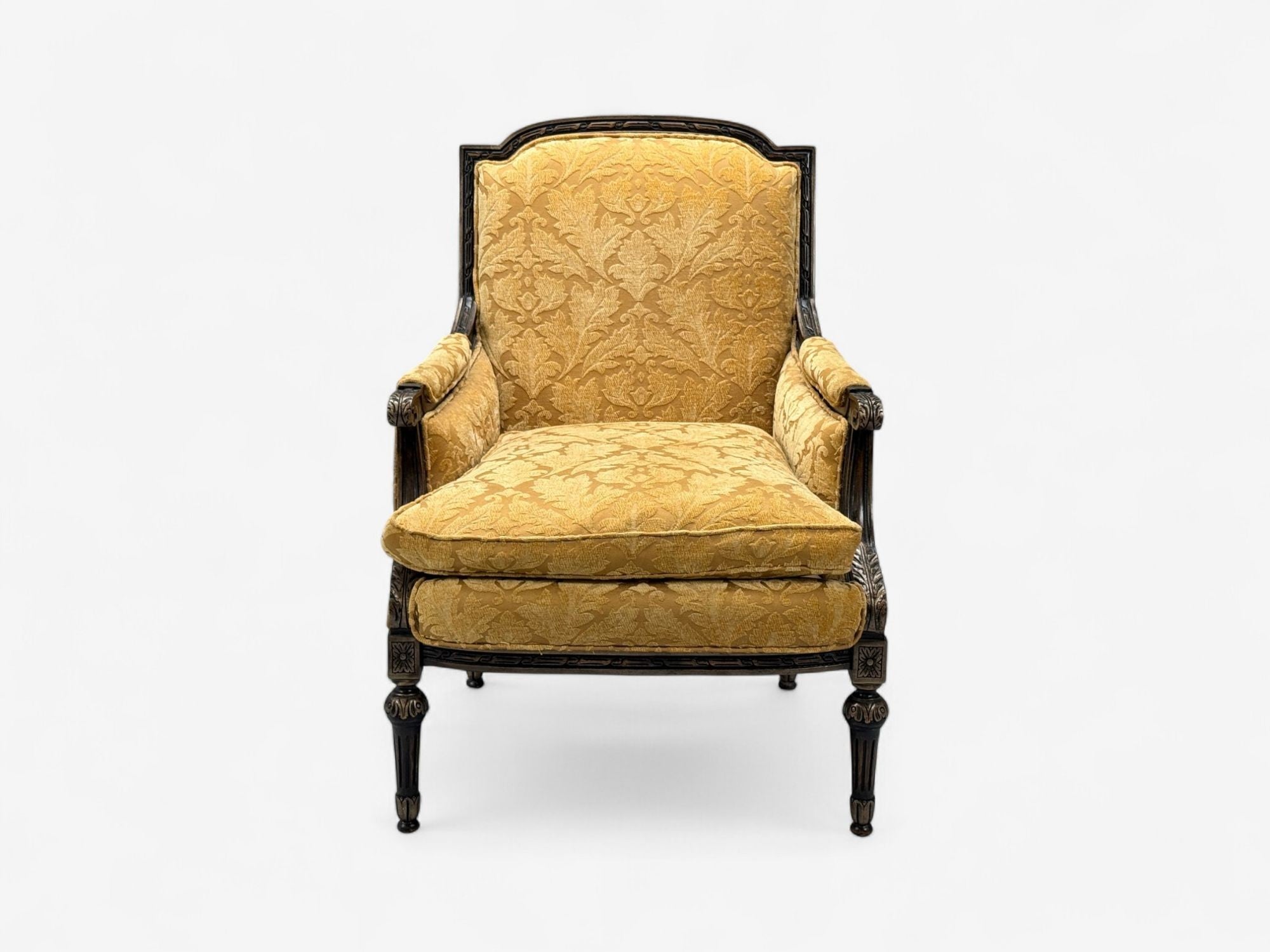 Louis XVI Style, Beige Fabric, Mahogany, Lounge Chairs, France, 1920s