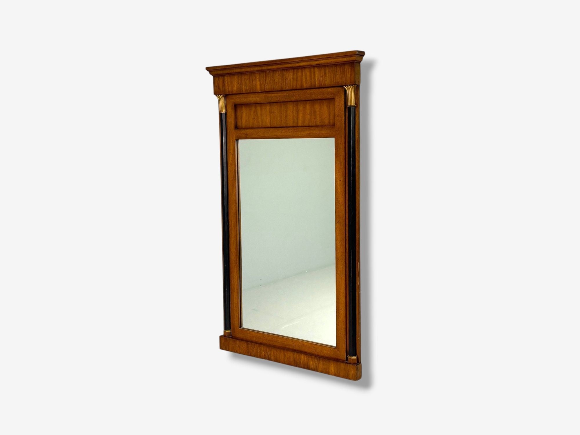 John Stuart, Empire Style, Stained Wood, Giltwood, Wall Mirror, USA, 1950s