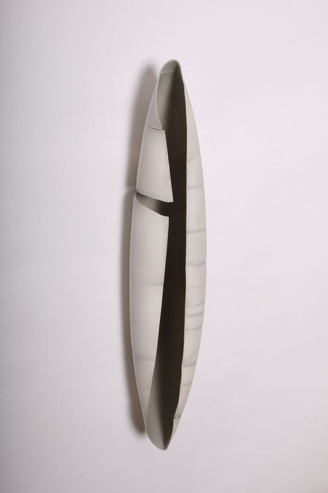 Contemporary Porcelain Wall Art / Hanging Vessel by Ceramic Artist, Paula Murray