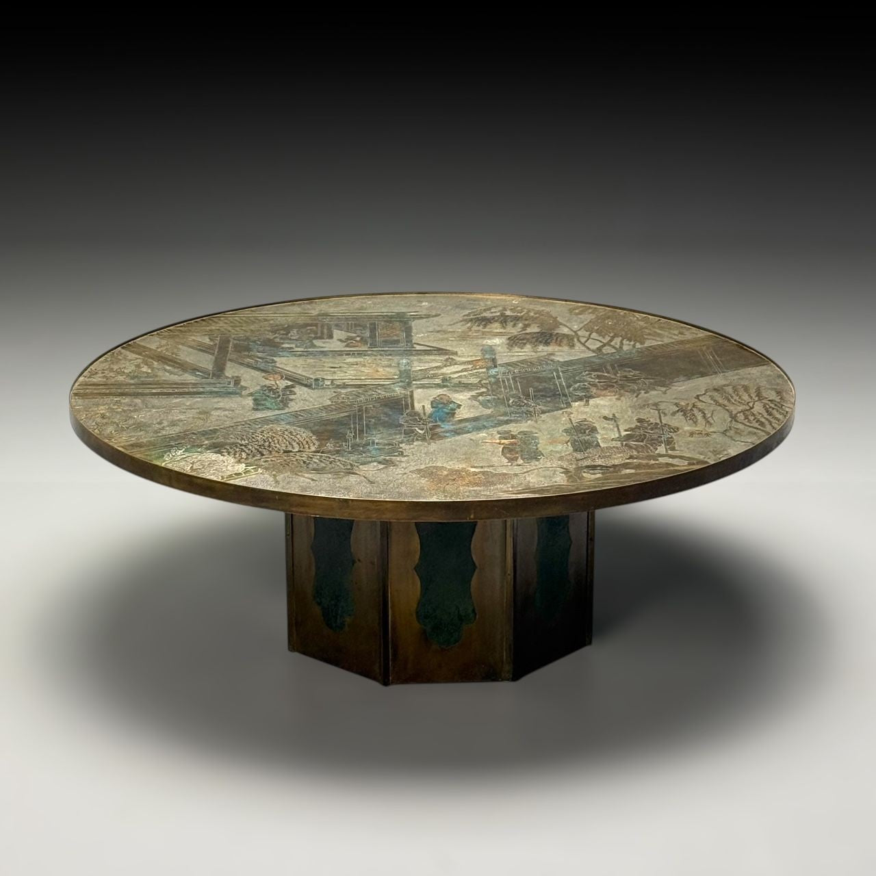 Philip and Kelvin Laverne, Mid-Century Modern, Chan Coffee Table, Bronze, 1960s