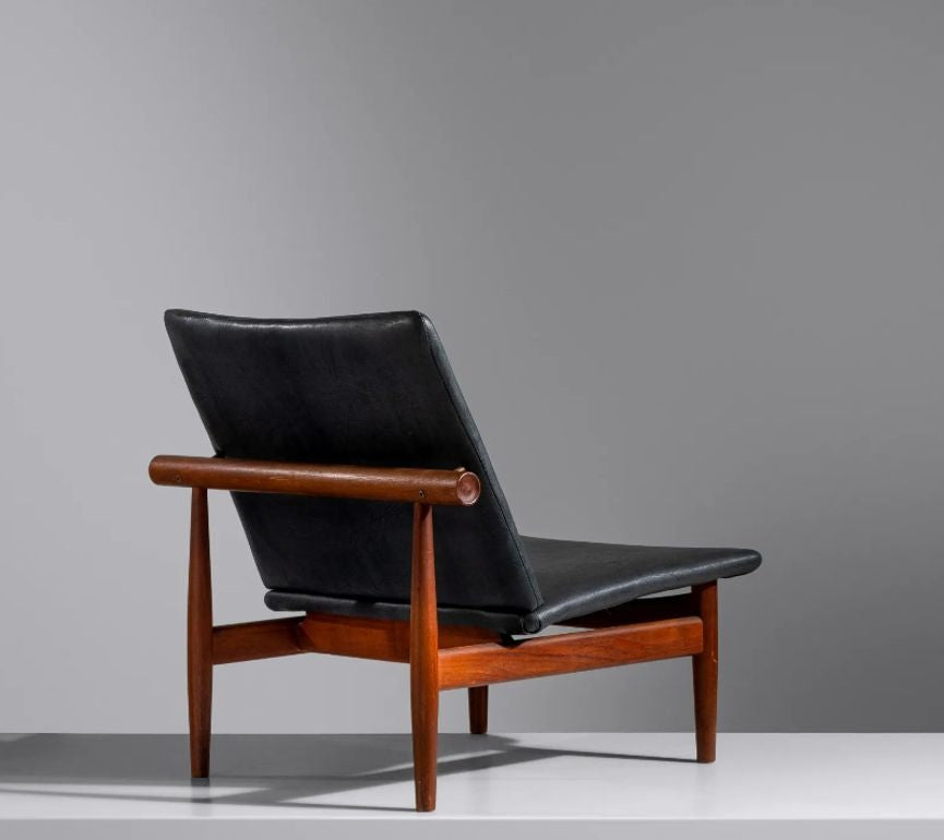 Finn Juhl Danish Mid-Century Modern Japan Lounge Chair and Ottoman, Daverkosen