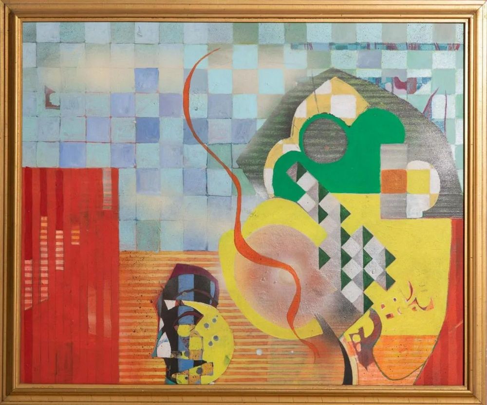 Sallie Whistler Marcucci Abstract Painting Titled "Subconscious"