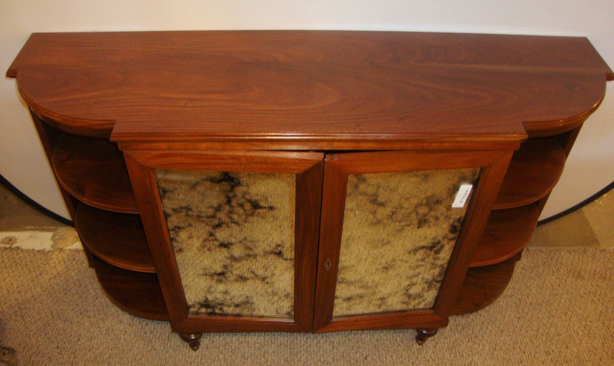 Maison Jansen Style Serving Console Credenza Custom Quality Curved Sided Server