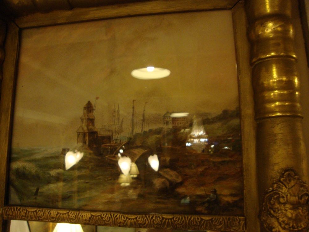 19th-20th Century Federal Style Crest Mirror