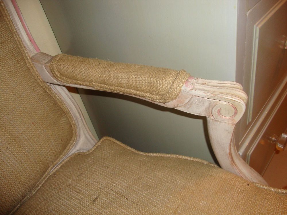 Louis XVI Style Paint Decorated Bergère Armchair