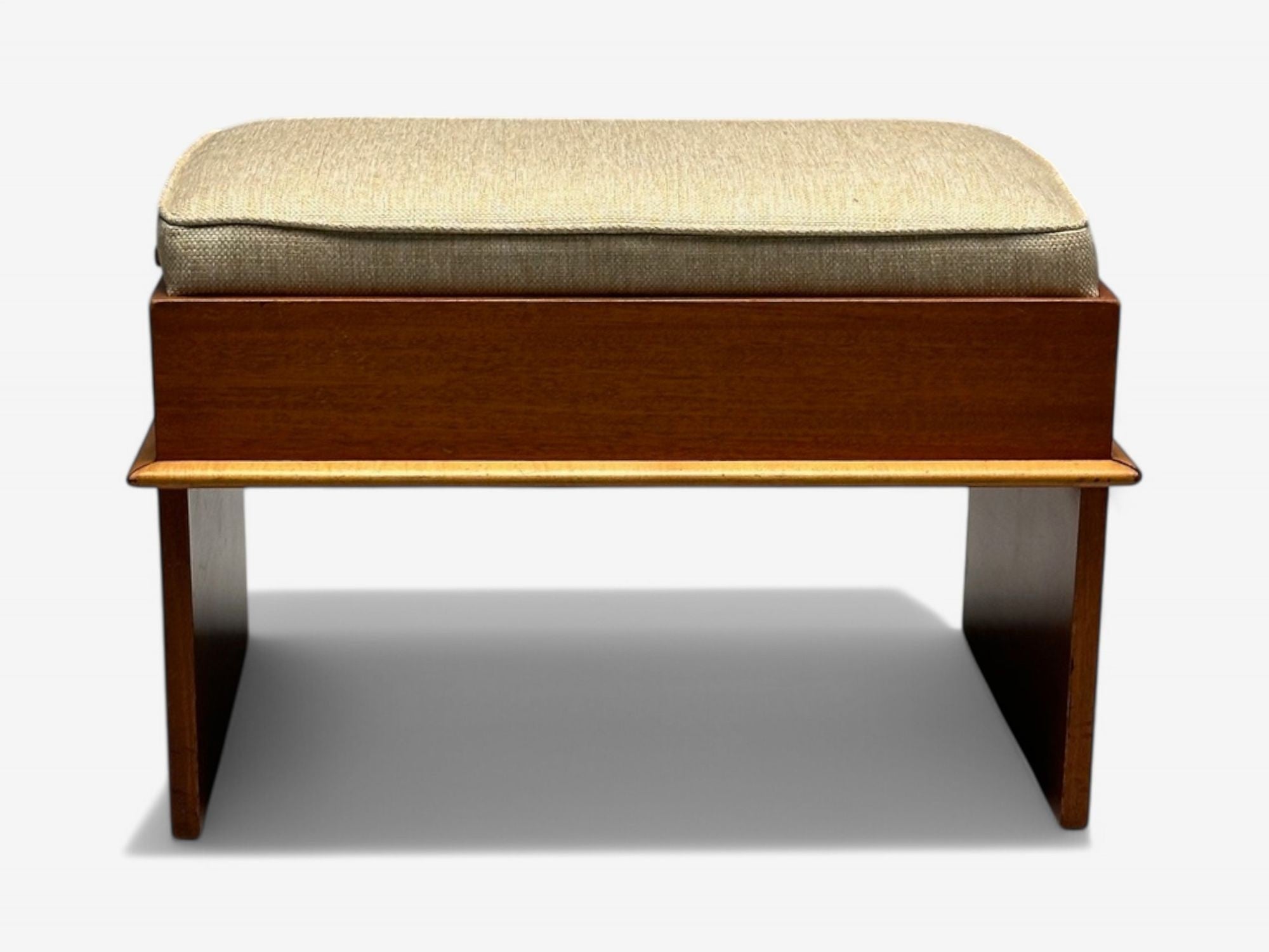 Paul Frankl, John Stuart, Mahogany, Maple, Rare Station Wagon Ottoman, 1950s