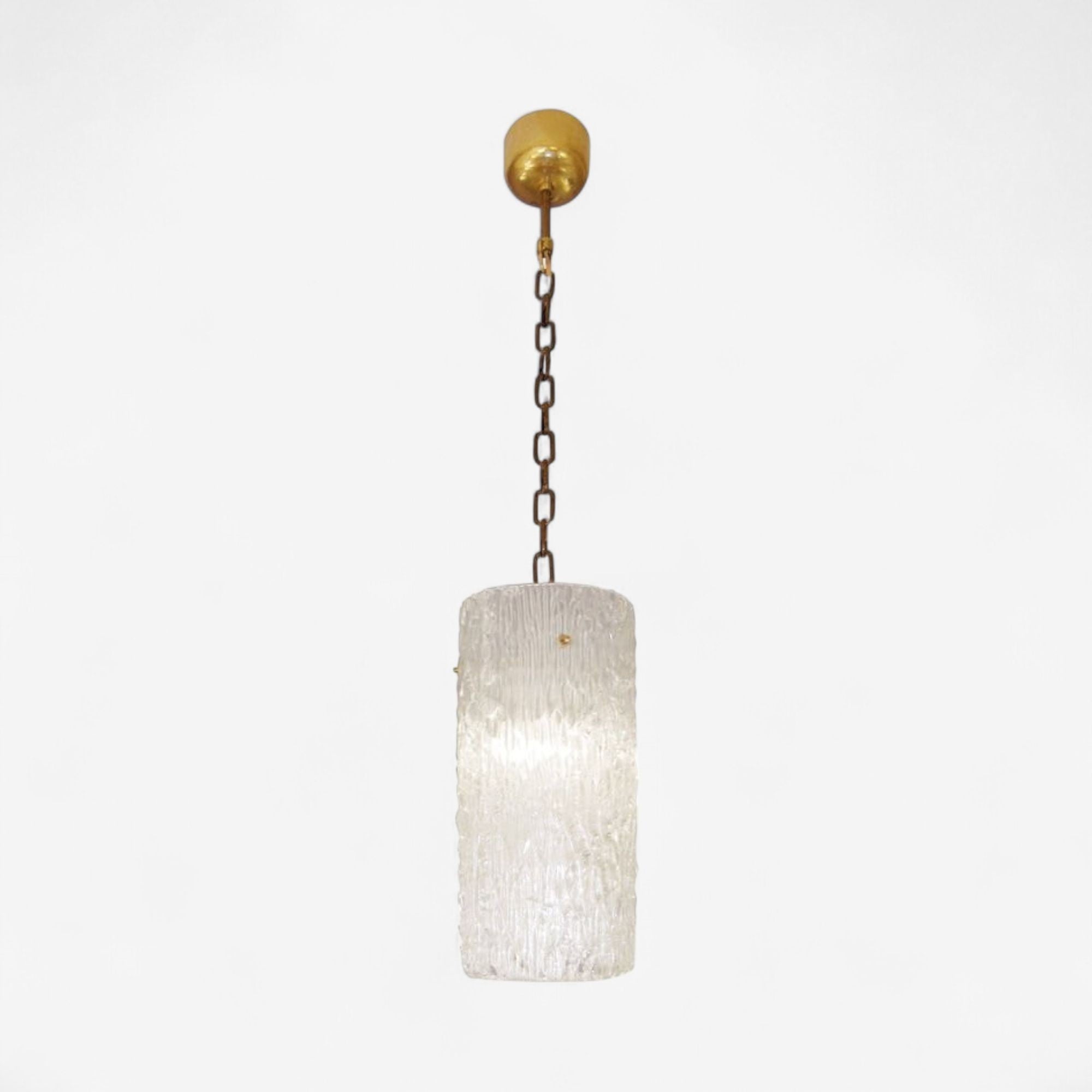 Carl Fagerlund, Swedish Modern, Textured Glass, Pendant Light, Sweden, 1940s