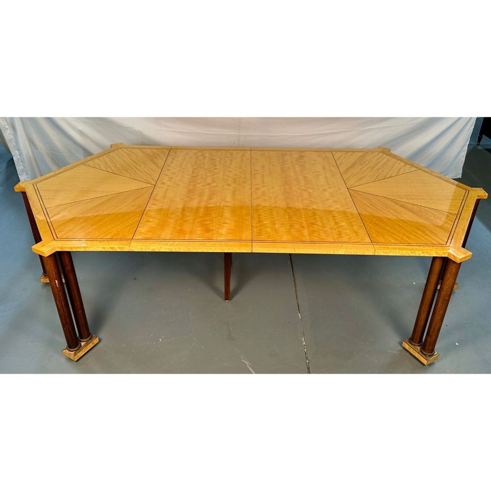 Mid-Century Modern Vladimir Kagan Dining Table, Provenance, Labeled, Two Leaves